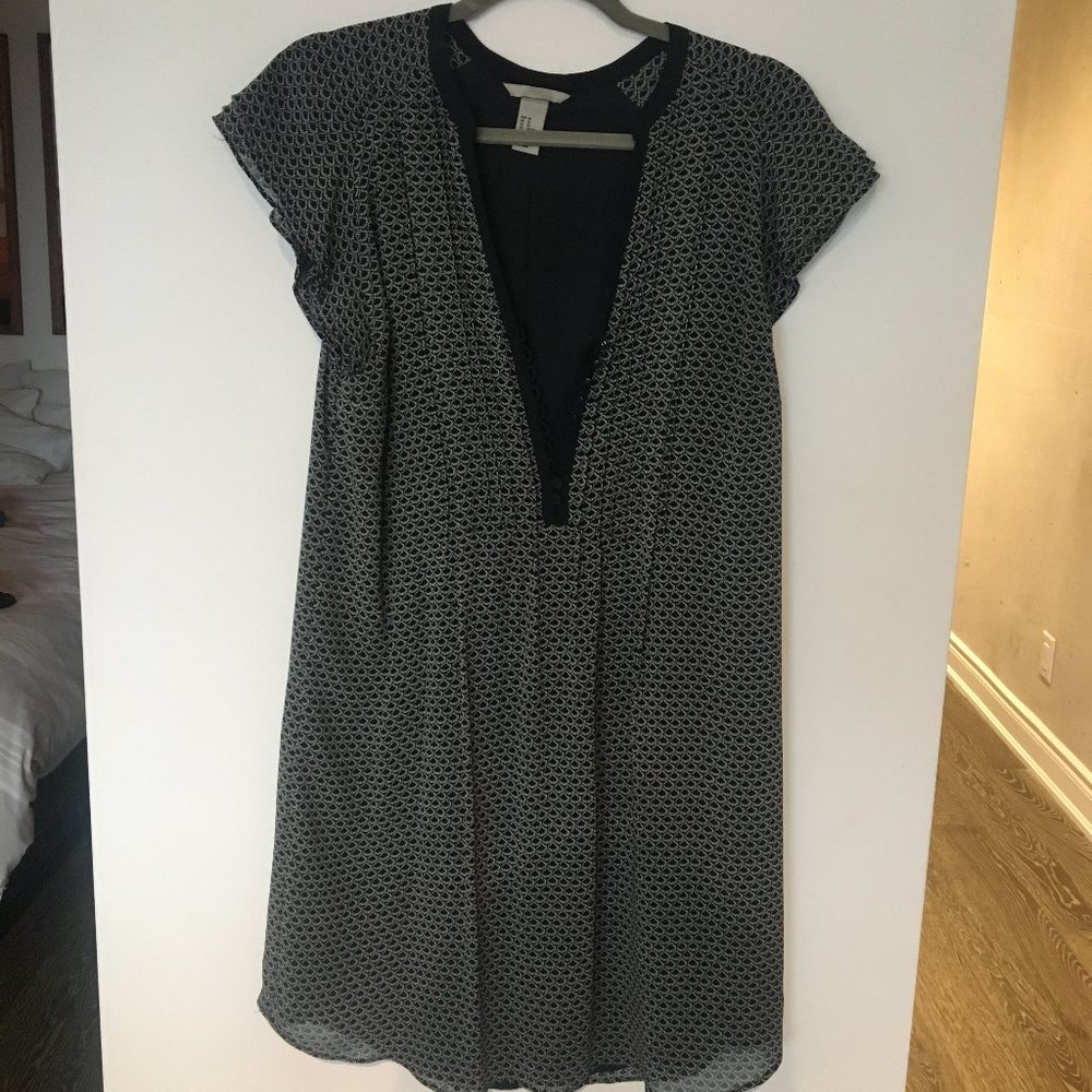 H&M Navy Fan Print Dress